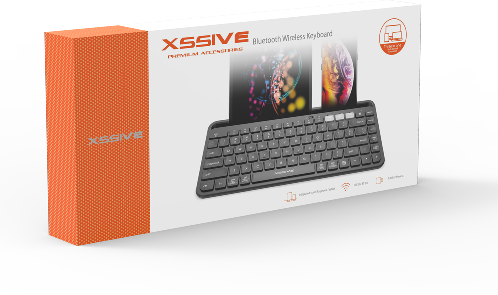 Xssive Bluetooth Wireless Keyboard Stand XSS-KB1 - QWERTY-2