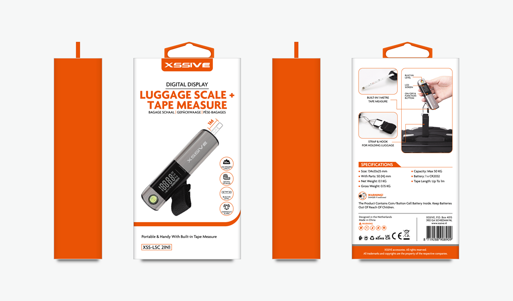 Xssive Luggage Scale+Tape Measure XSS-LSC-2