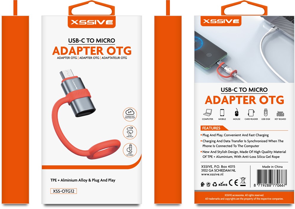Xssive OTG USB-C to Micro XSS-OTG12-2