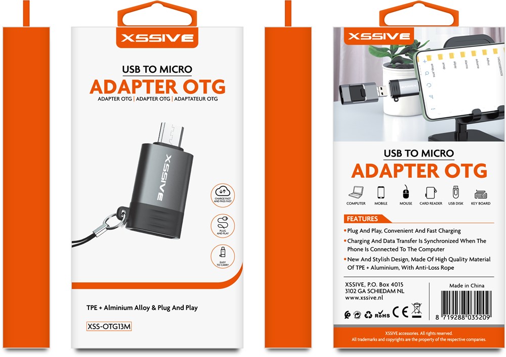 Xssive Adapter OTG USB to Micro XSS-OTG13M-2