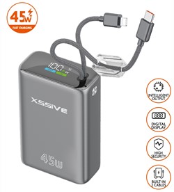 Xssive Powerbank Ultra Fast Charge PD45W met Kabel 20000mAh XSS-PB55