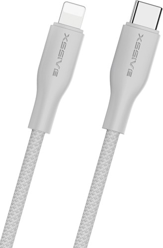 Xssive TPE Braided Cable 27W USB-C to 8-Pin 30cm XSS-TPEBR30CL - Wit