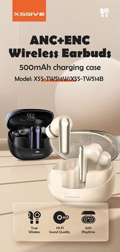 Xssive Wireless Earbuds XSS-TWS14W - Cream-3