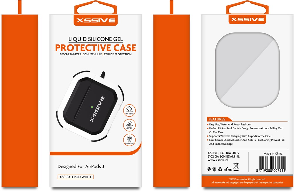 Xssive Protective Case for AirPods3 XSS-SAFEPOD- White-2