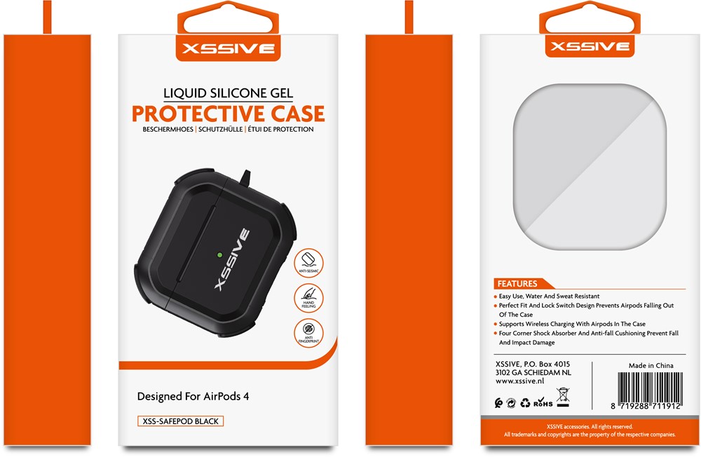 Xssive Protective Case for AirPods4 XSS-SAFEPOD- Blue-2