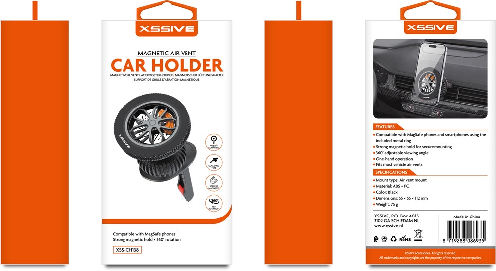 Xssive Air Vent Magnetic Car Holder XSS-CH138-2