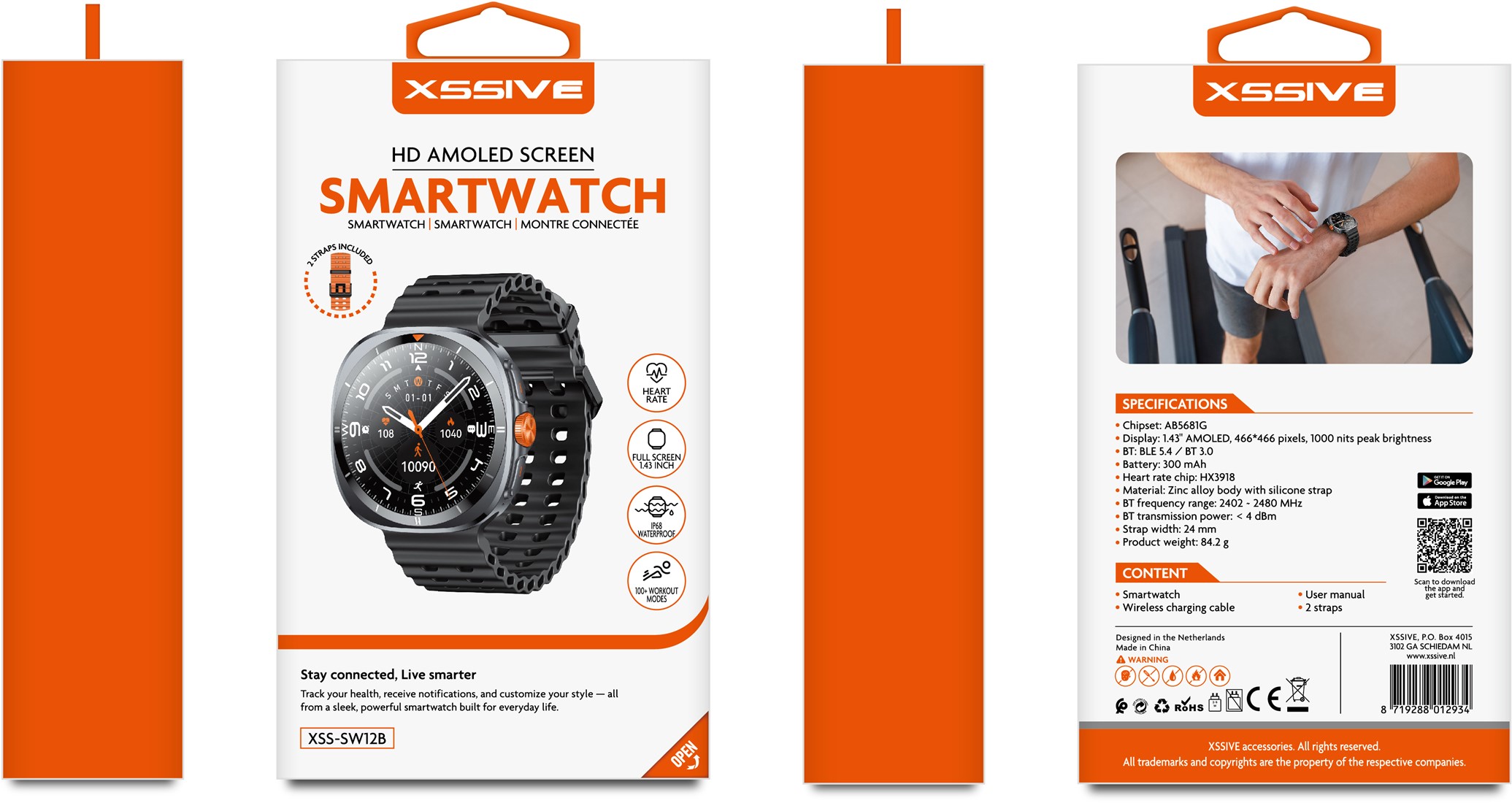 Xssive Smart Watch XSS-SW12B - Black | MondiParts B.V.