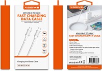 Xssive Braided USB-C to USB-C Cable 1m XSS-BR-CC-W-1M - Wit-2
